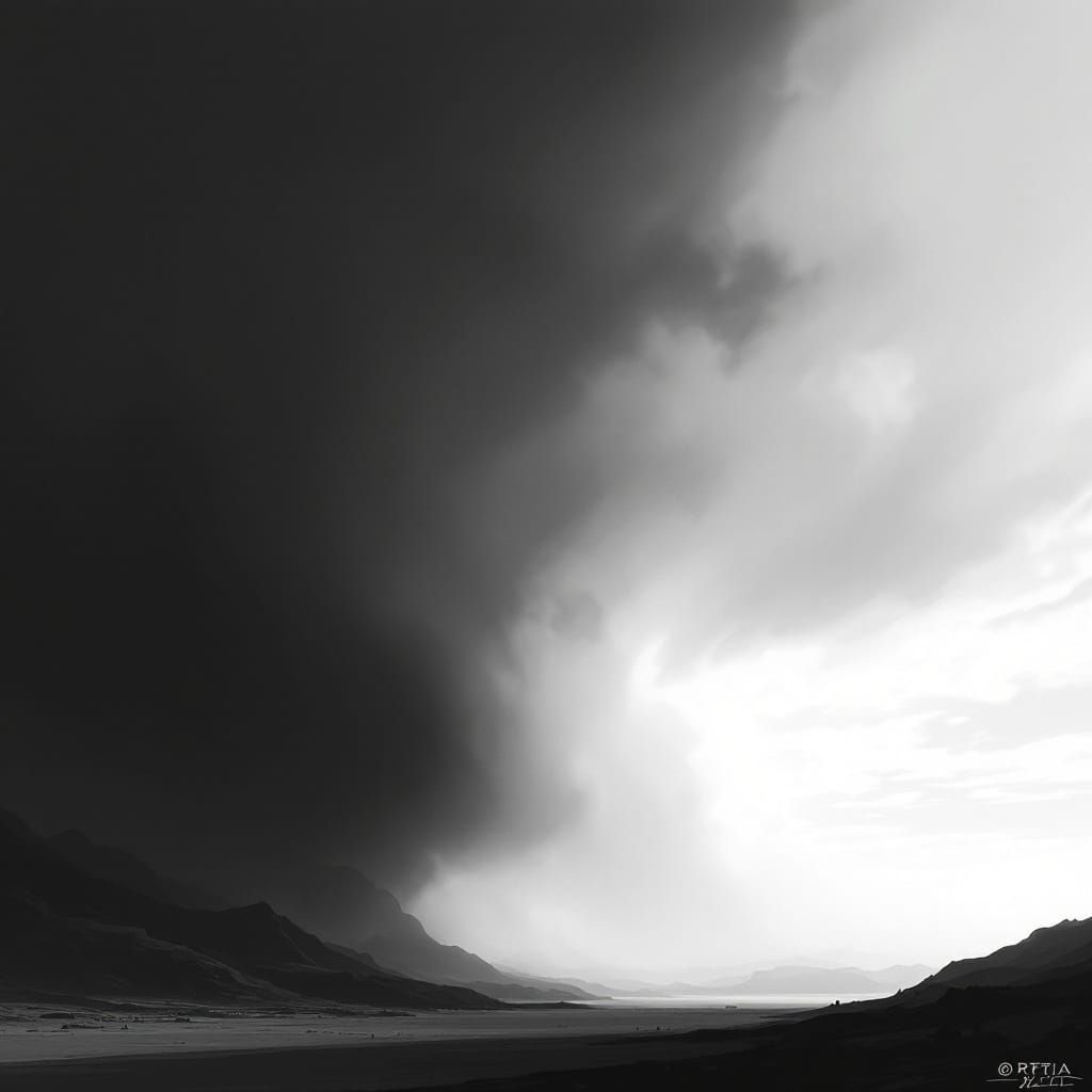 Desolate Winter Landscape in a Dark Fantasy Aesthetic