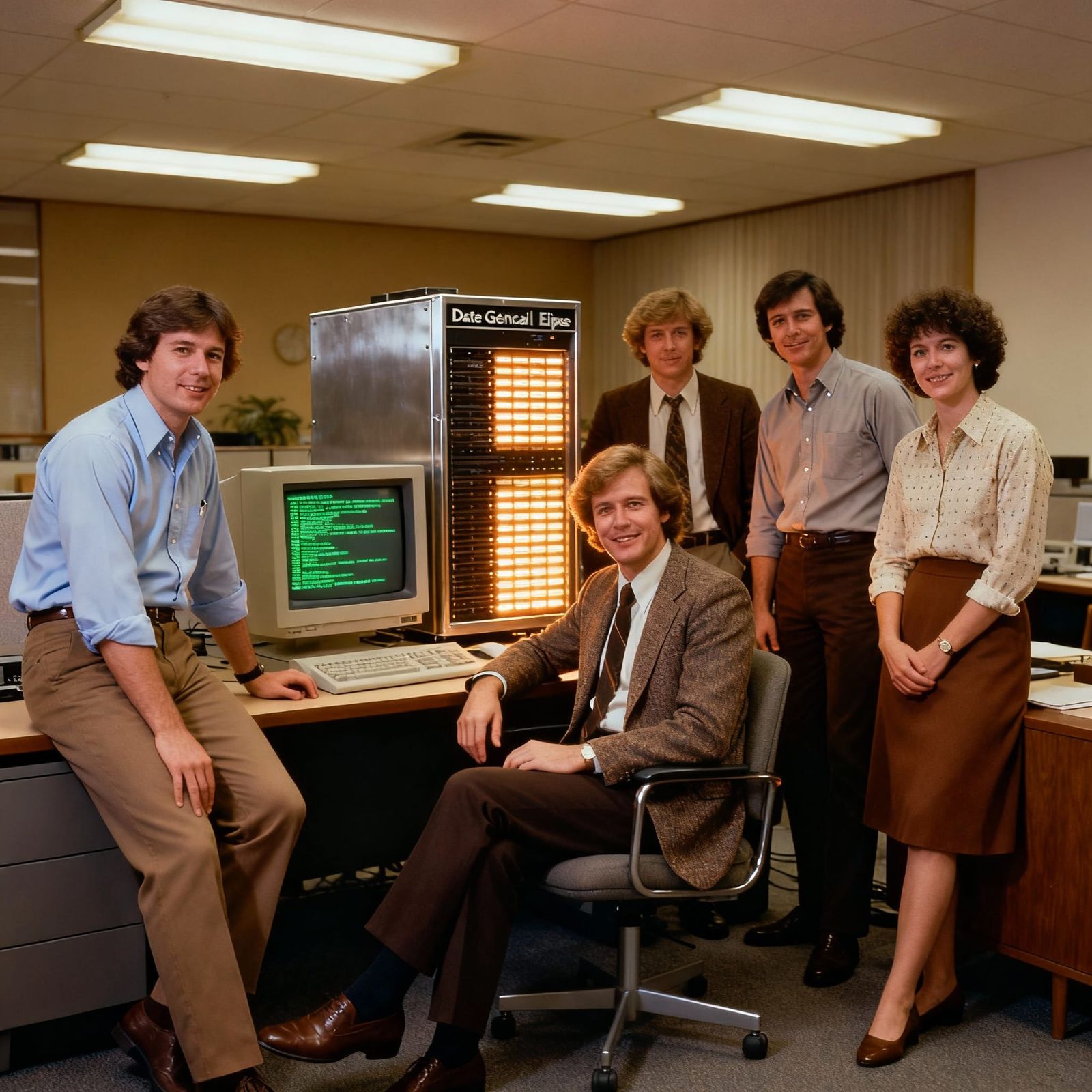 1980s Silicon Valley Office With Vintage Computer