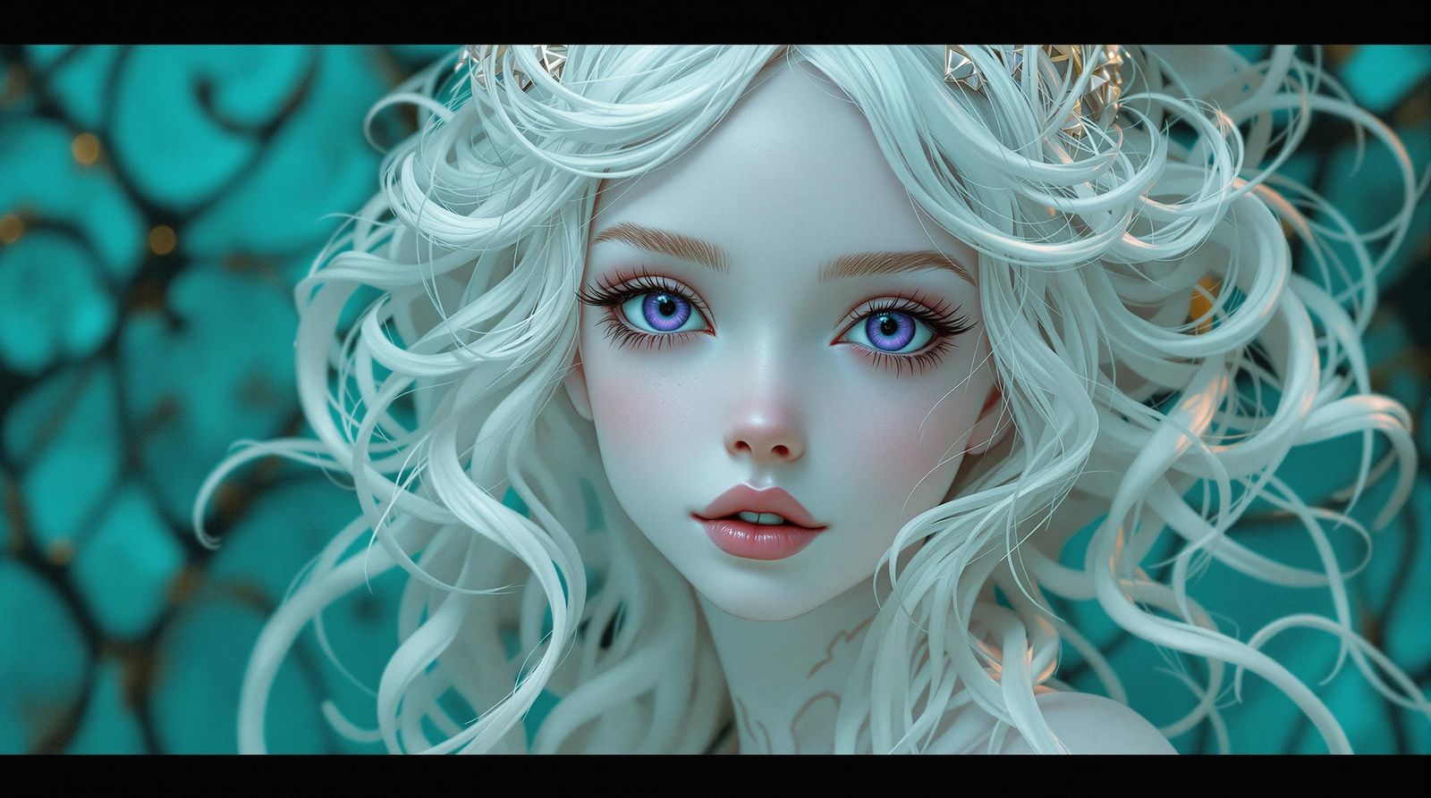 Porcelain Doll in Vibrant Turquoise