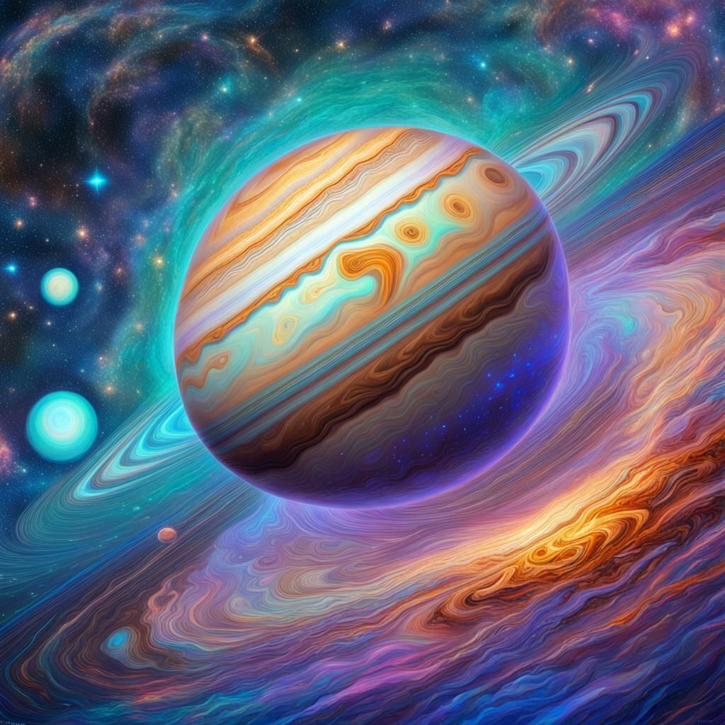 Voyager's Jupiter Flyby: Holographic Astral Art