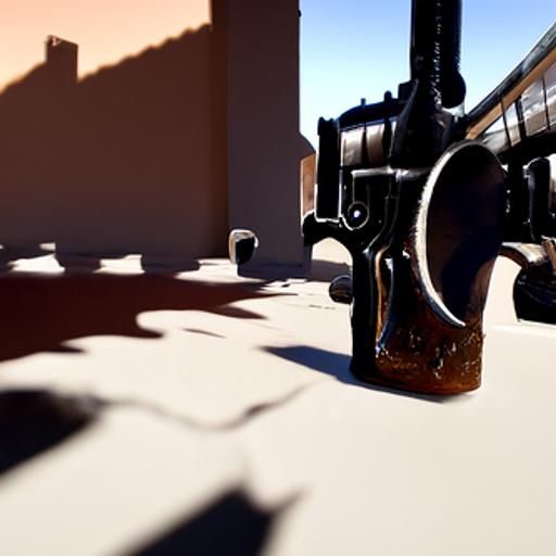 Intense Western Gunfight Scene in 3D
