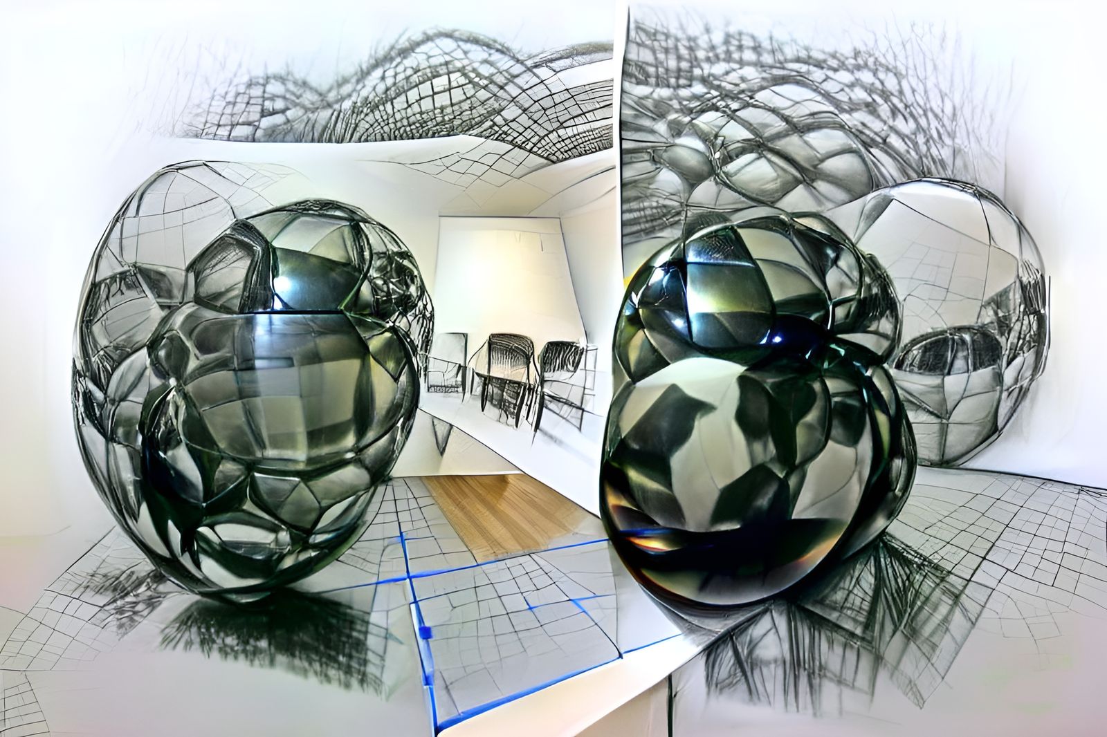 Refractive Glass Sphere with Caustics in 3D Rendering