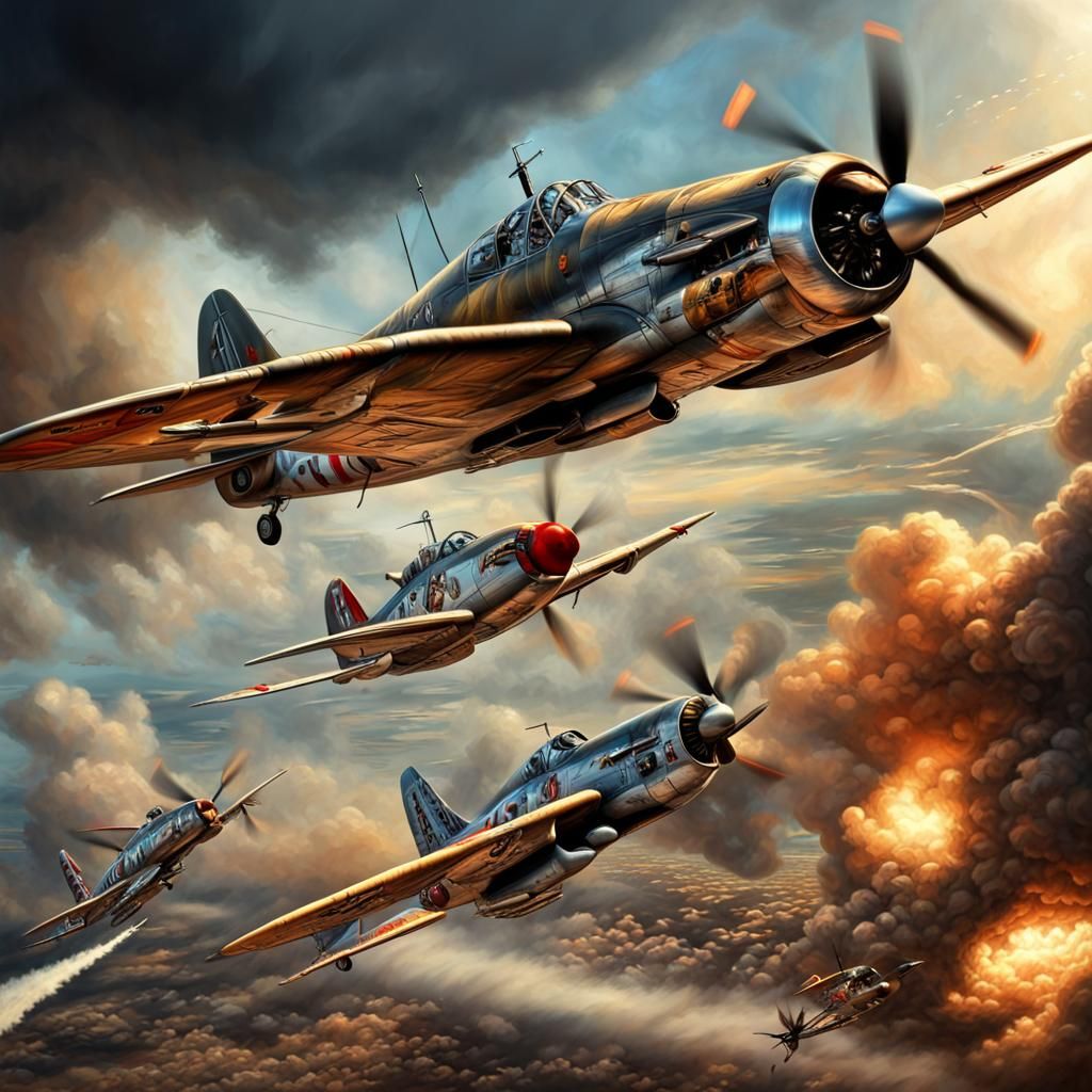 Dogfight in Heroic Fantasy Style