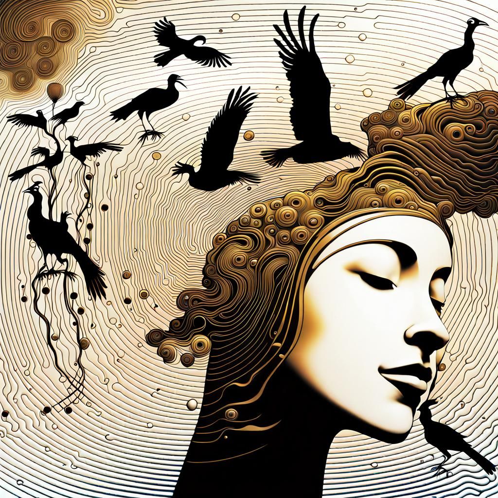 Surreal Circuit Board Landscape in Dali Style