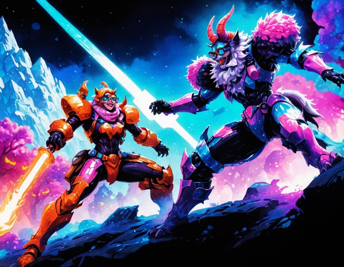 Creepy-Cute Monster Girl in Dark Fantasy Pointillism