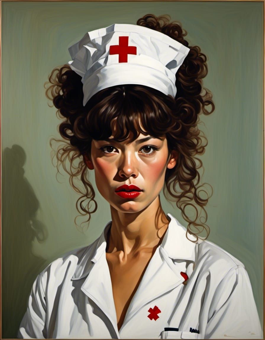 Paz de la Huerta as a nurse