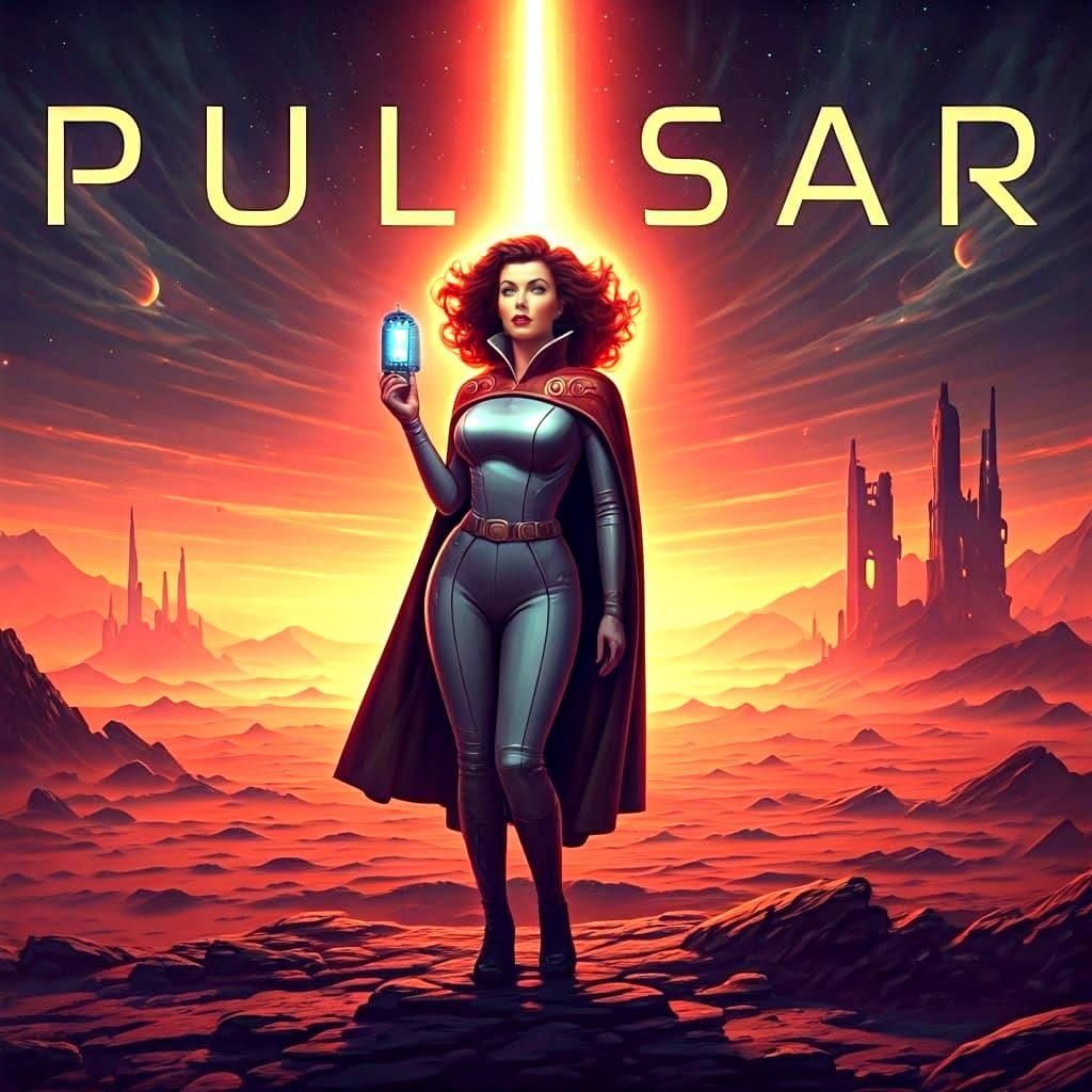 Retro Sci-Fi Cover: Woman on Alien World