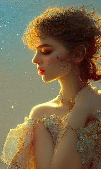 Bearded Boy in Girl's Clothes: Fauvist Illustration