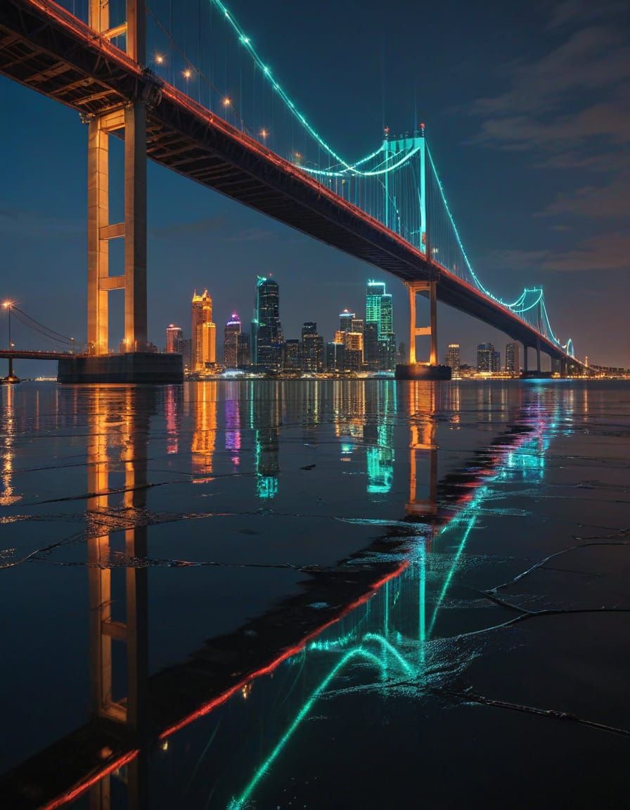 Cyberpunk Cityscape at Twilight