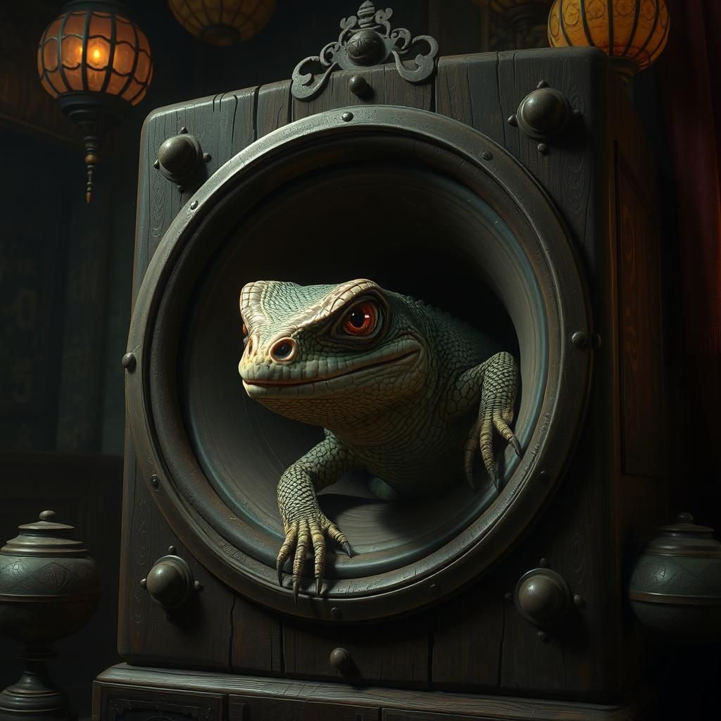 Reptile in Studio Ghibli Style Speaker