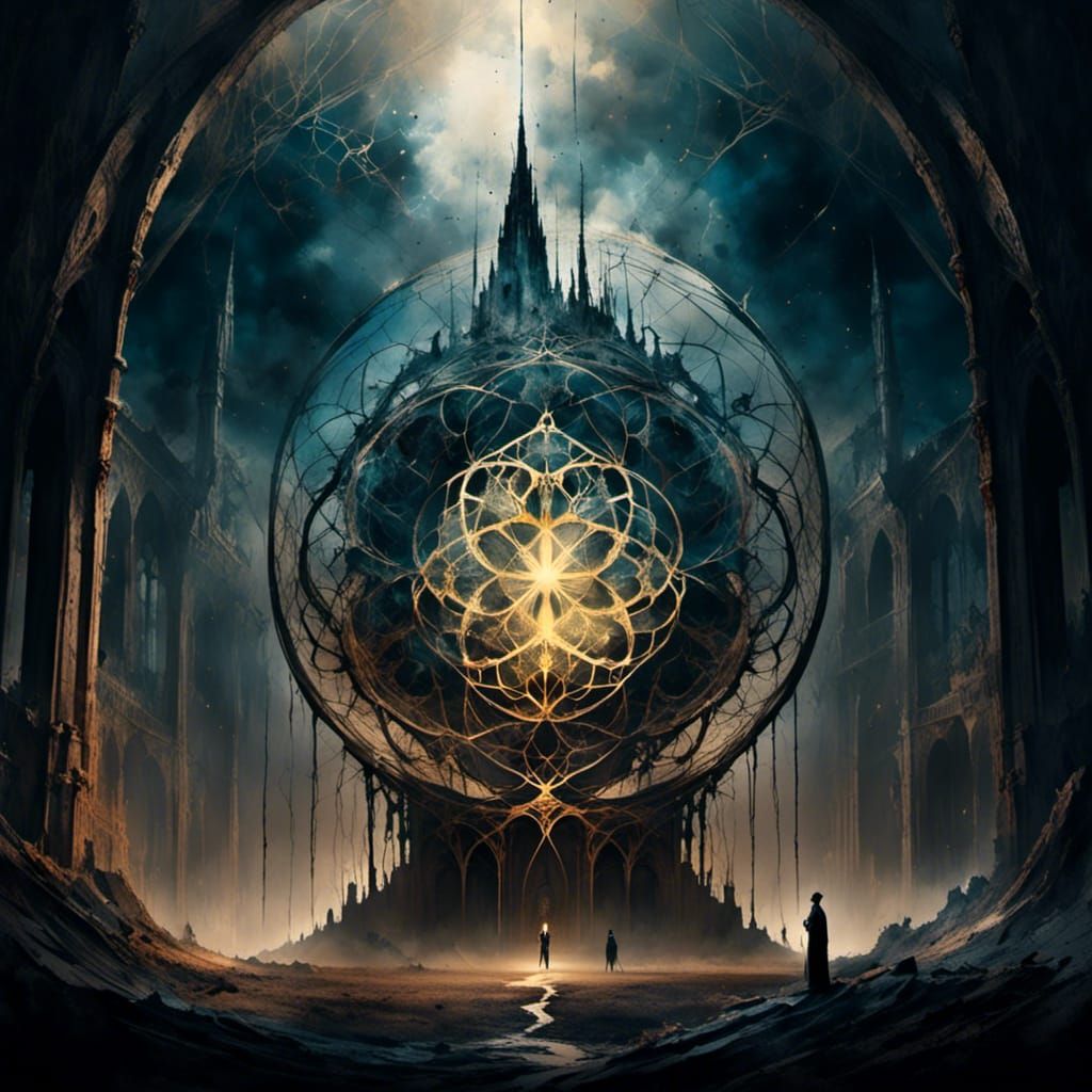 Sacred Geometry Seed of Life Digital Painting