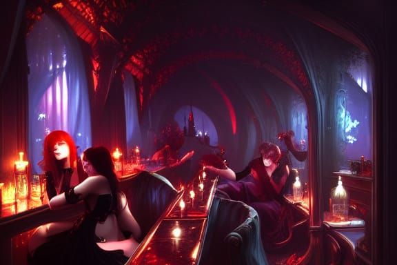 Vampire Cafe: Art Nouveau Concept Art