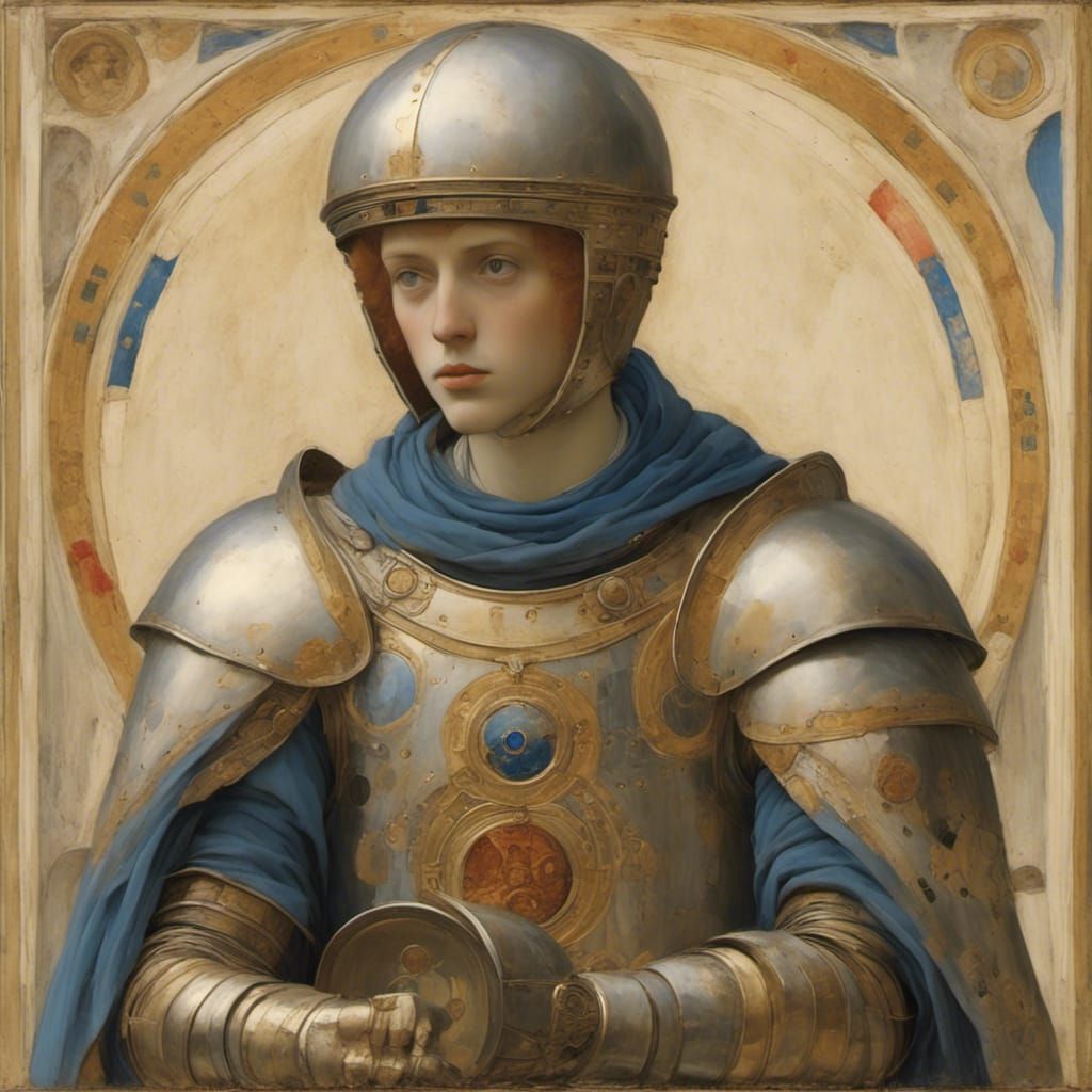 Medieval Cyborg Fusion: A Unique AI Creation