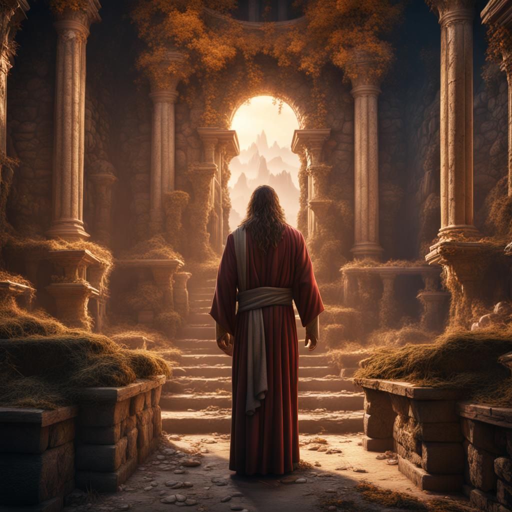 Detailed Matte Painting of Jesus Christ