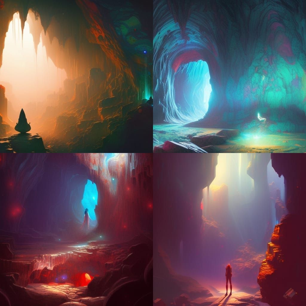 Cosmic Cave: A Dark Fantasy Masterpiece in 8K