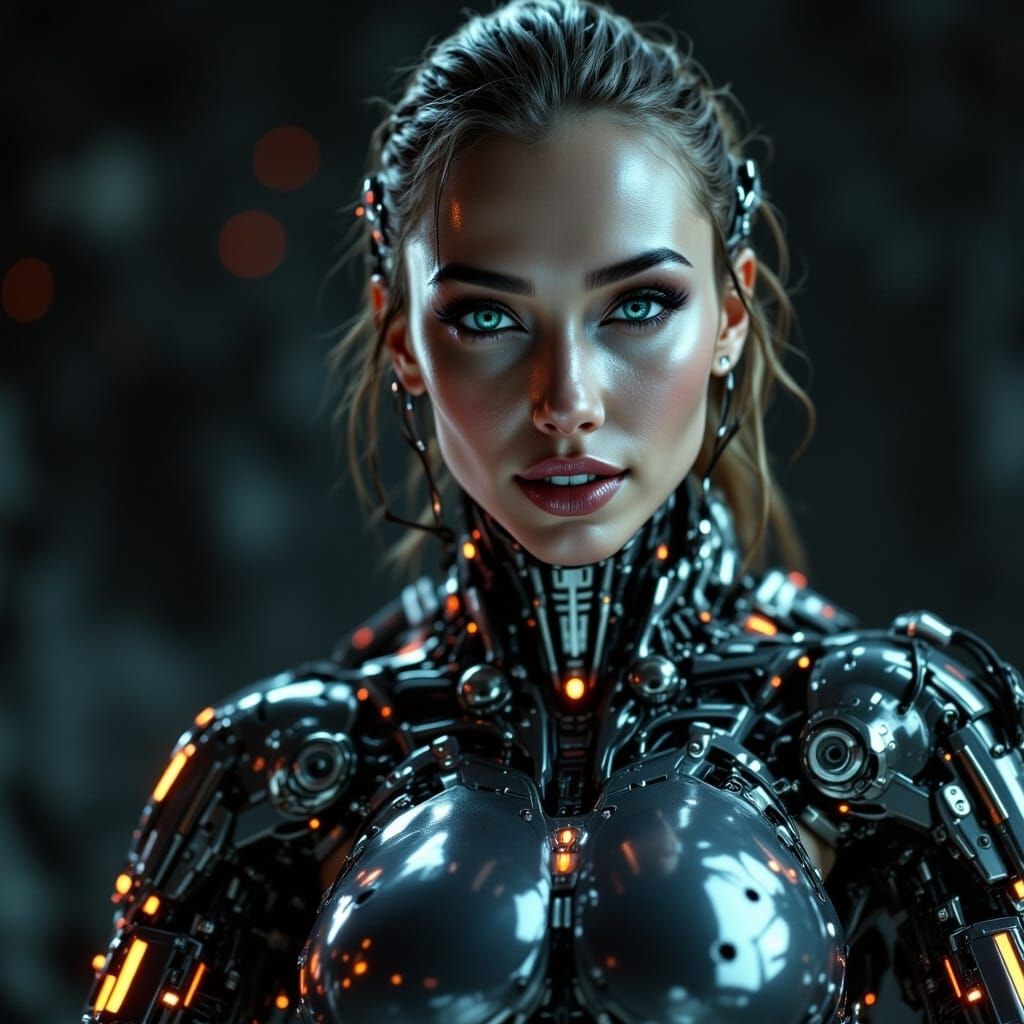 Cyberpunk Sci-Fi Masterpiece: Cinematic Vignette of a Futuri...