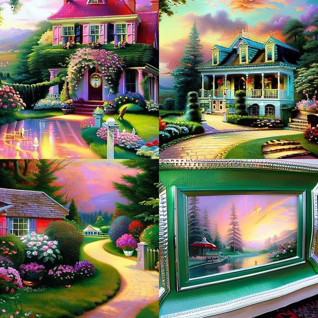 Suki Lane Portrait in Kinkade Style