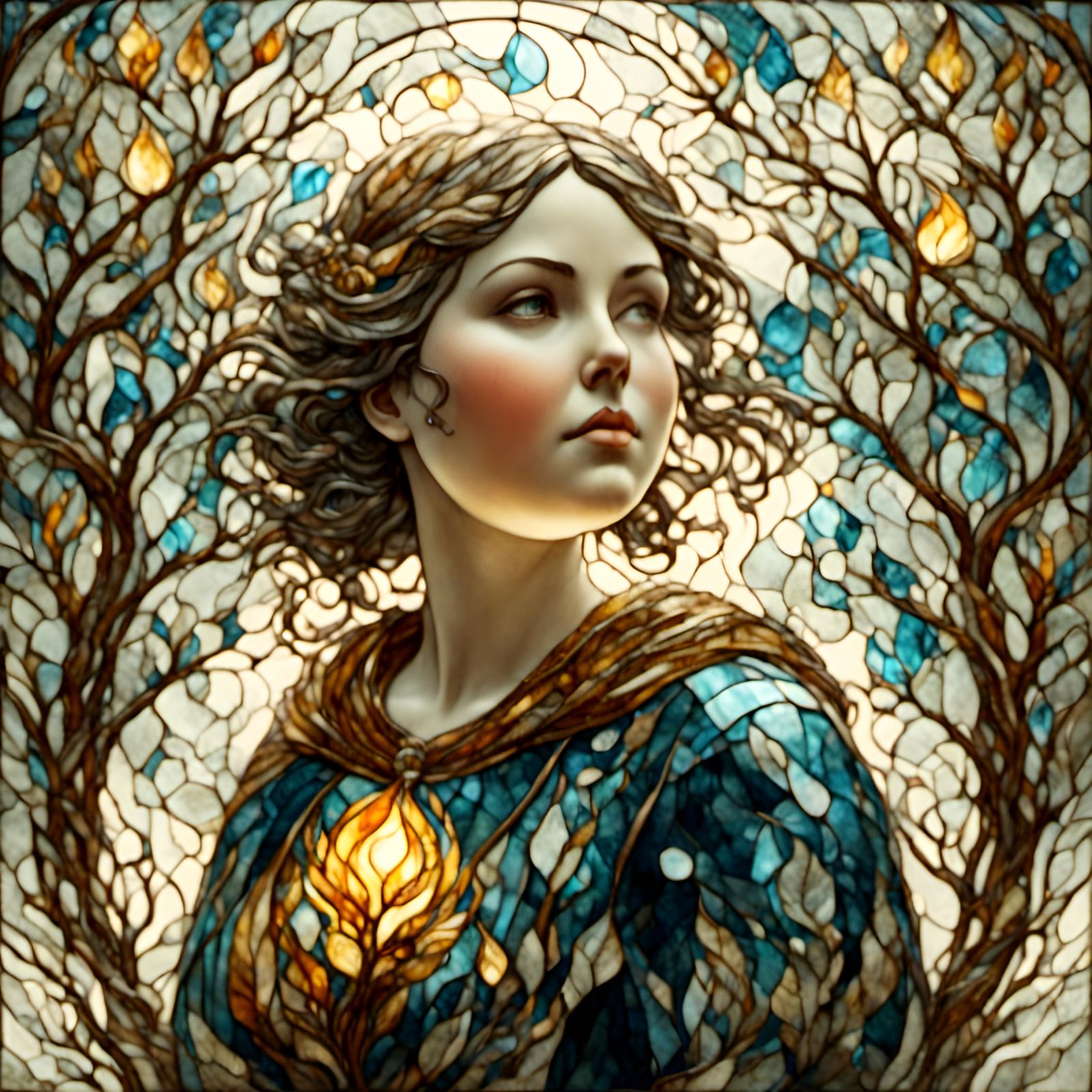 Stained Glass Woman: Sadness and Anger in Mosaics