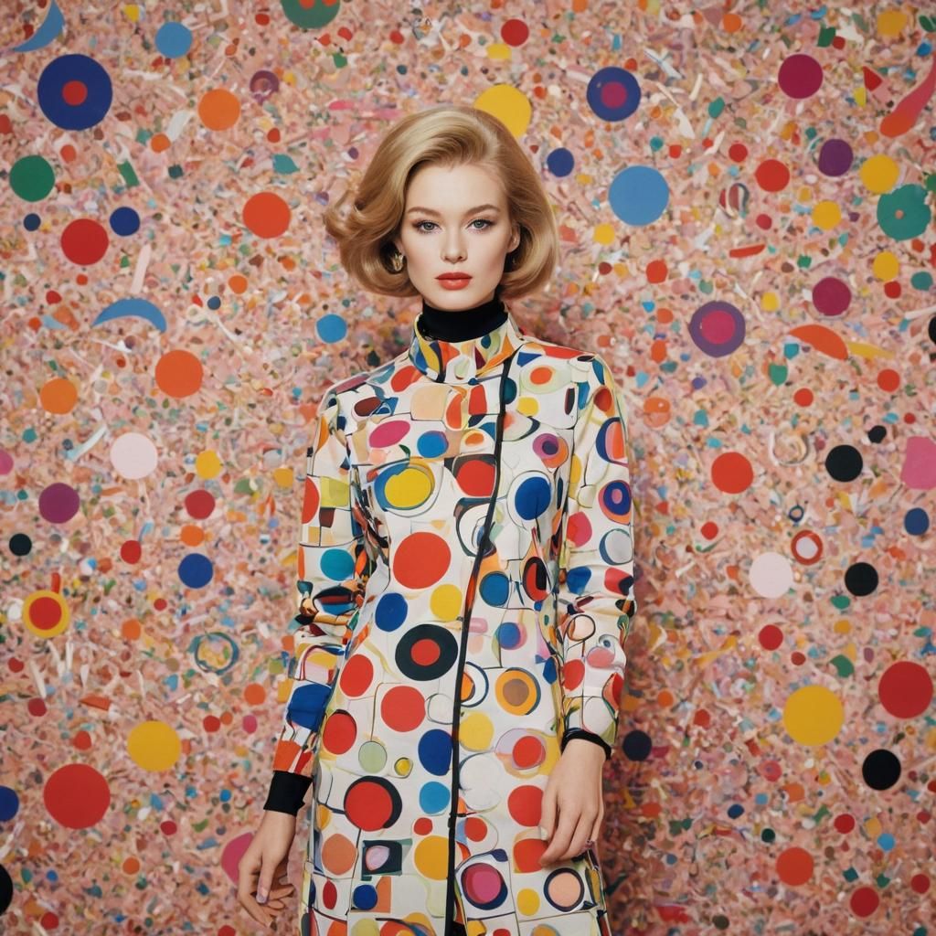 High Fashion Model in Pop Art Style