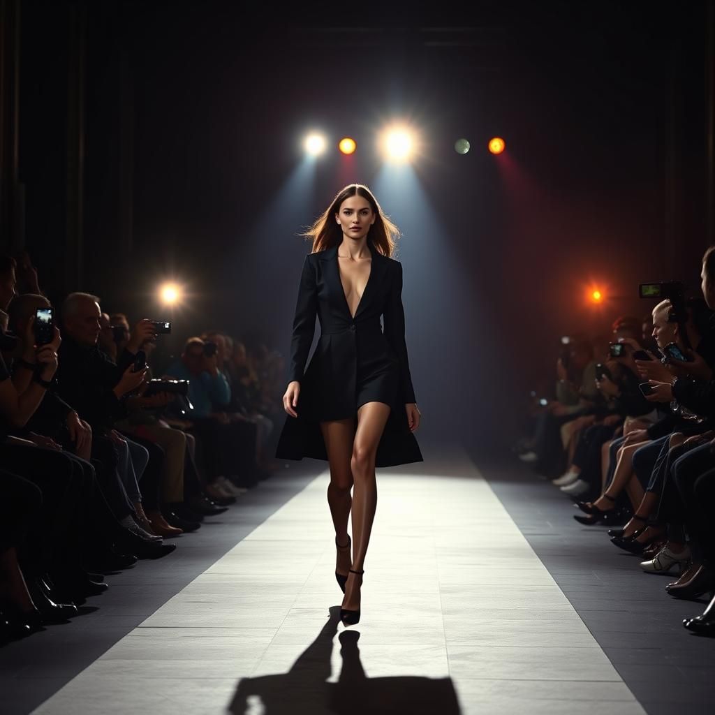 Milan Fashion Week Supermodel in Cinematic Style