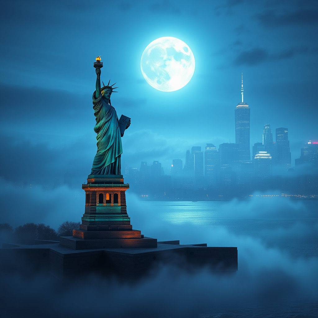 Lady Liberty Shines: A Syd Mead Inspired Vision