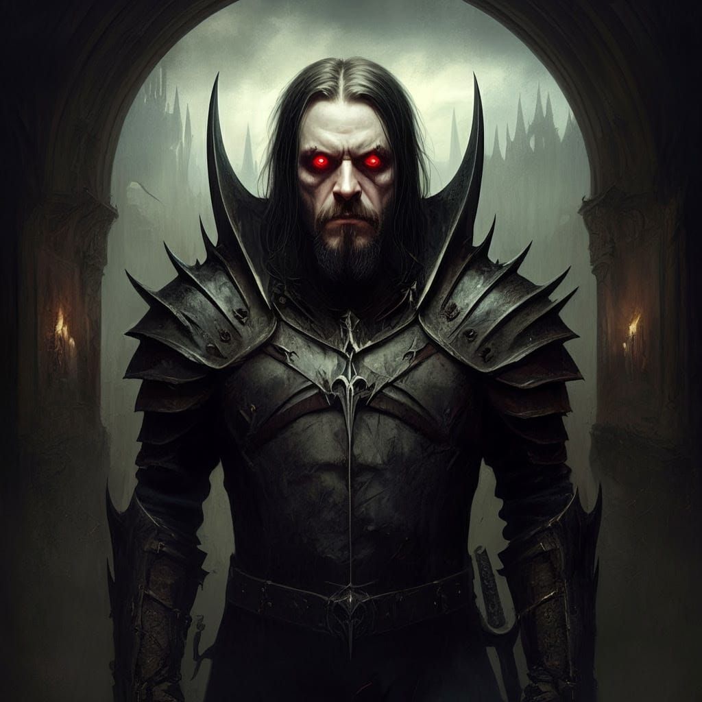 Dark Noir Painting in Grimdark Style