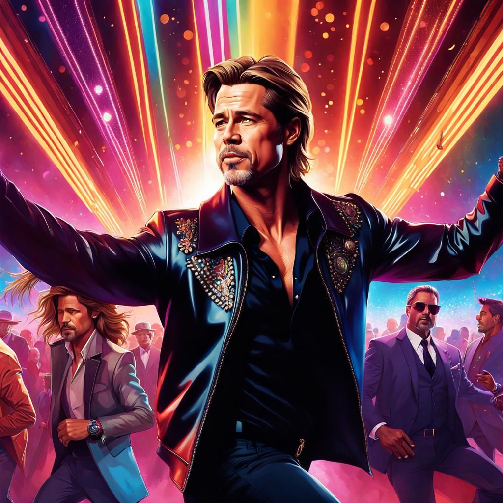 Brad Pitt disco dancing