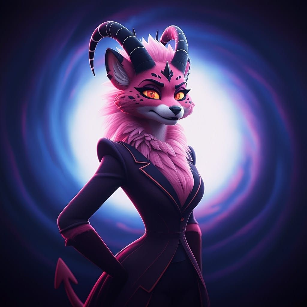 Surreal Furry Queen Beelzebub Rises from Dark Mysticism