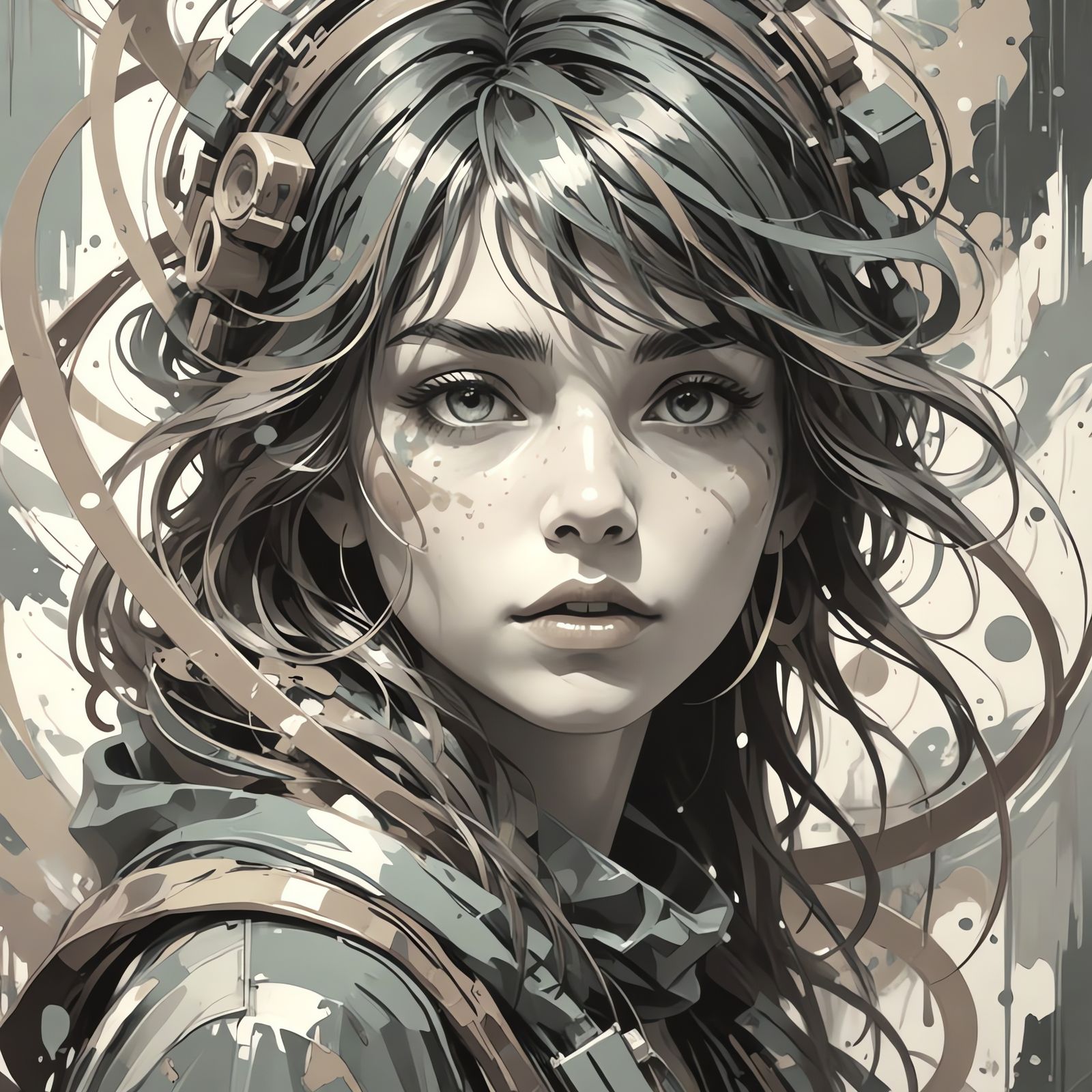 Vibrant Symbolic Composition in Triadic Colors