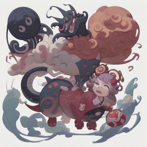 Whimsical Chinese Dragon in Animated Style