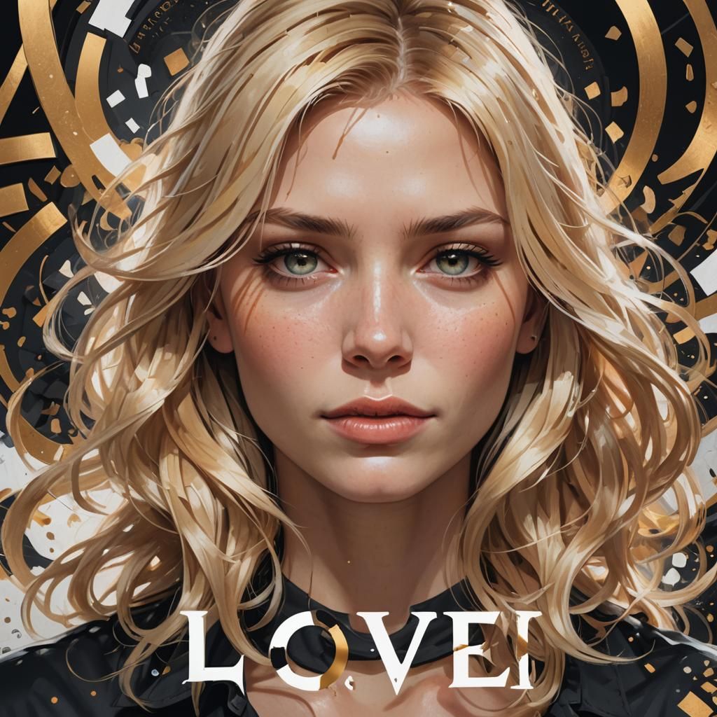 Blond Woman Portrait in Hyperdetailed Style