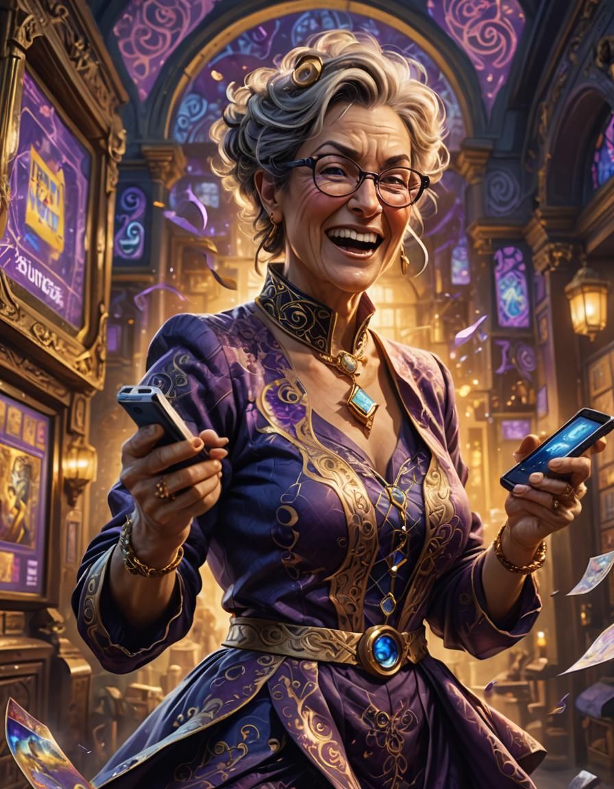 Enchanted Gamer: A Detailed Fantasy Art Portrait