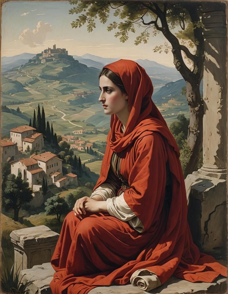 St. Fabiola Portrait in Roman Clothing