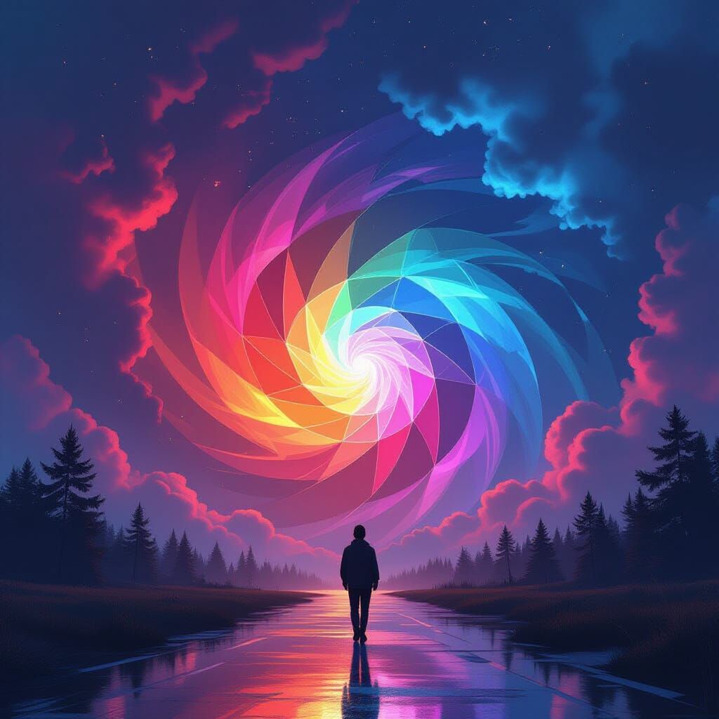 Vibrant Soul in a Kaleidoscope of Lights