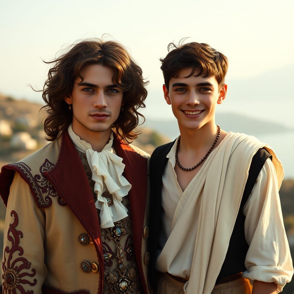 Lord Byron and Nicolo Giraud in Greece