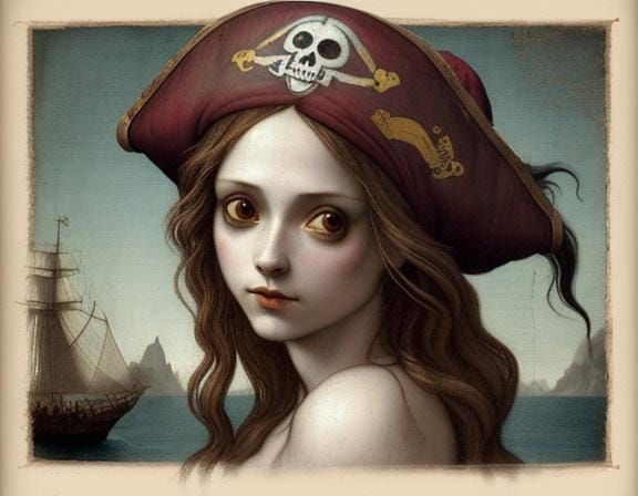 Cracked Pirate Pandora, Renaissance-Gothic Style