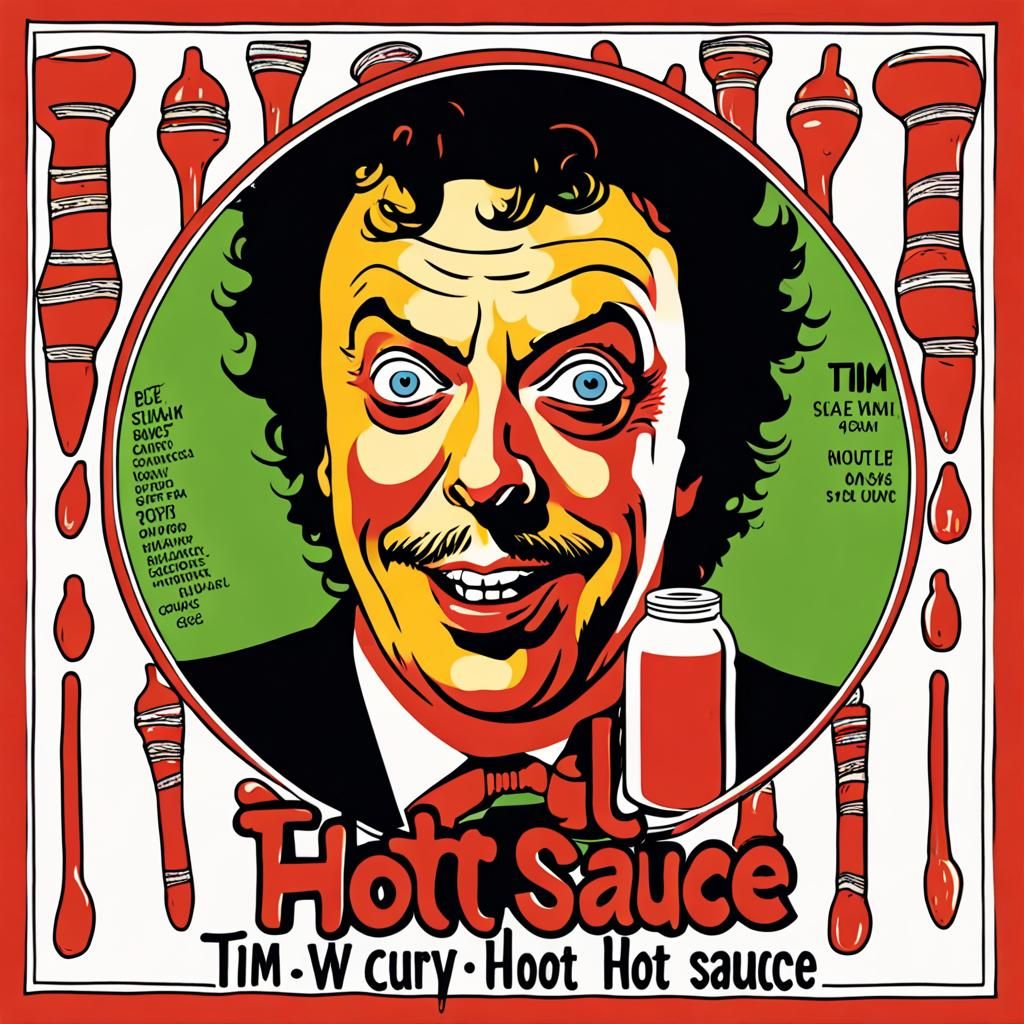 Vintage Hot Sauce Advertisement with Celebrity