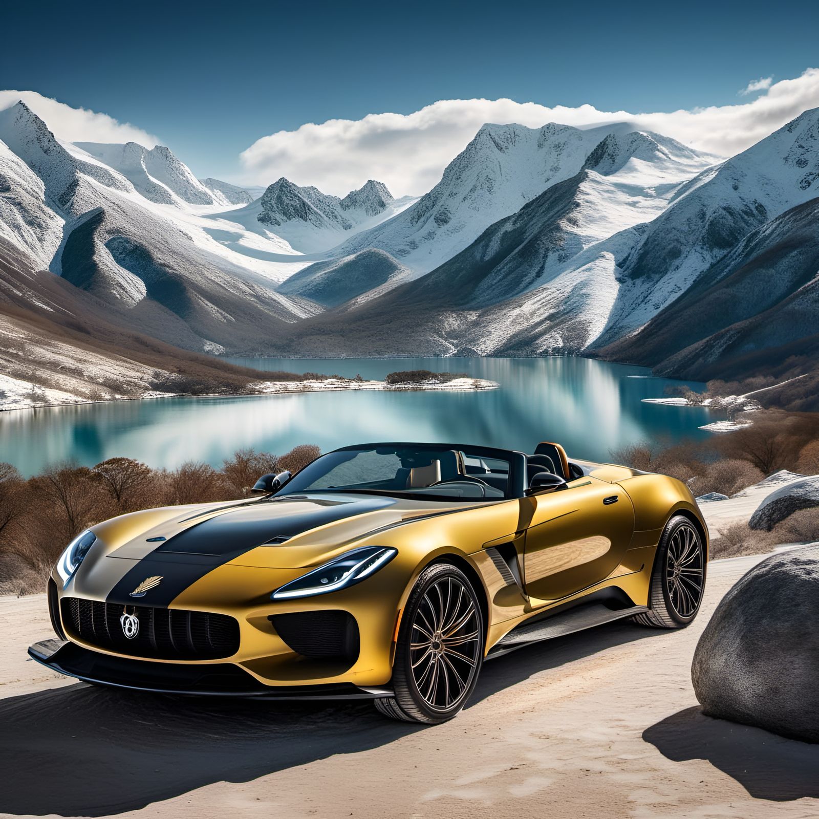 Jamaican Countryside Watercolor Landscape Illustration