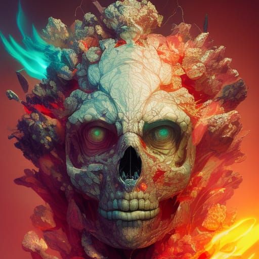 Dark Fantasy Warrior in Hyper-Detailed Digital Illustration