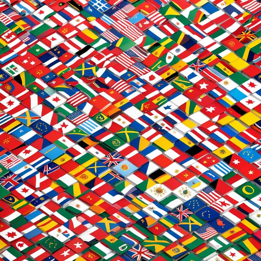 Flags of the World in Hyperrealistic Detail