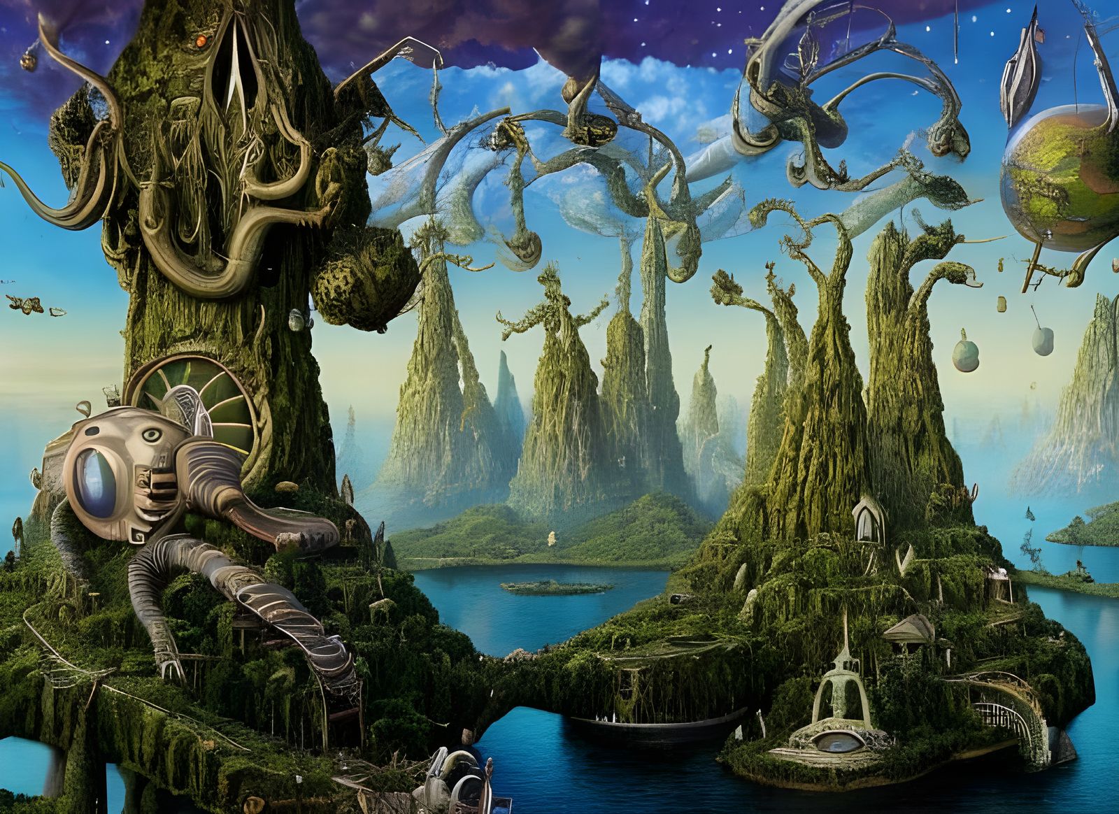 Exotic Alien World: Hyperdetailed Digital Matte Painting