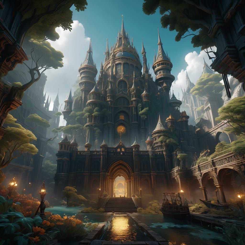 Ethereal Fantasy Realm Unfolds in Vast, Vibrant Detail