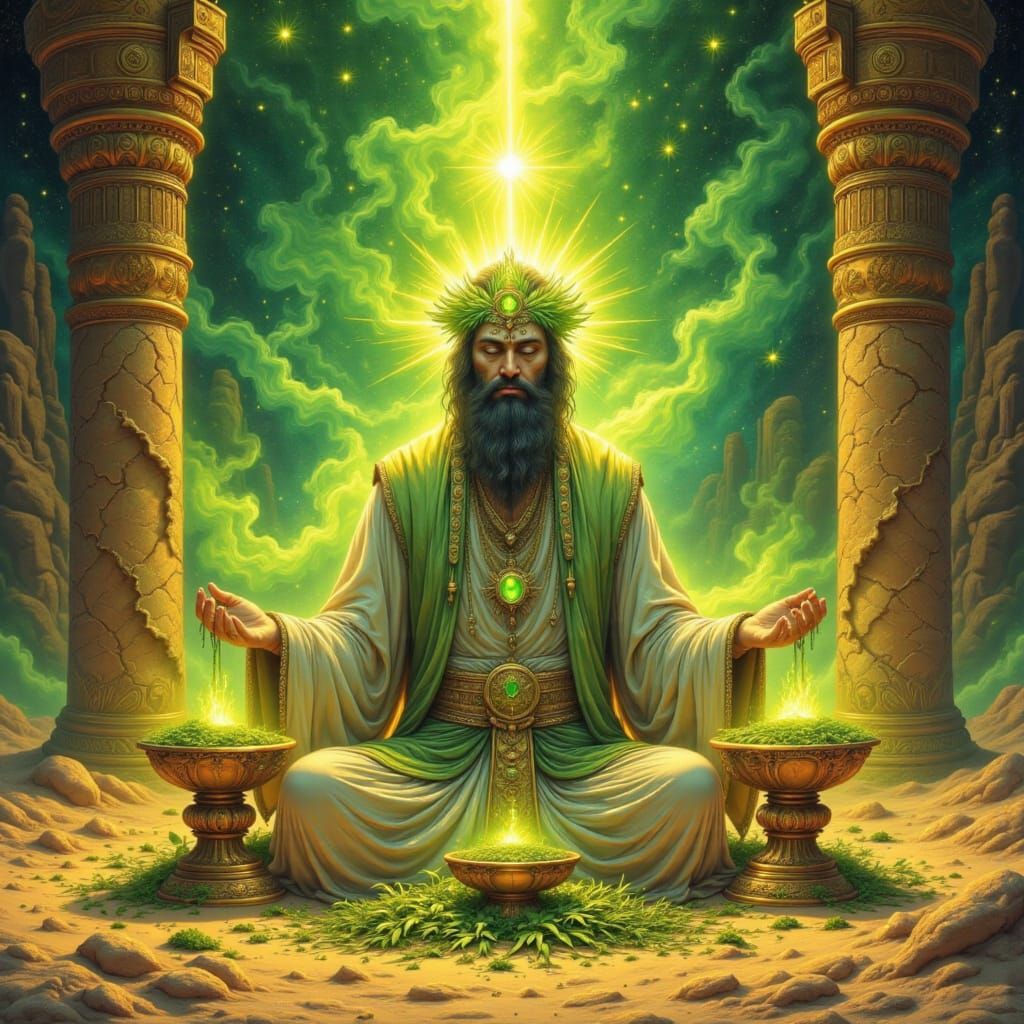 Desert Shaman's Eternal Vision: Mystical Realism