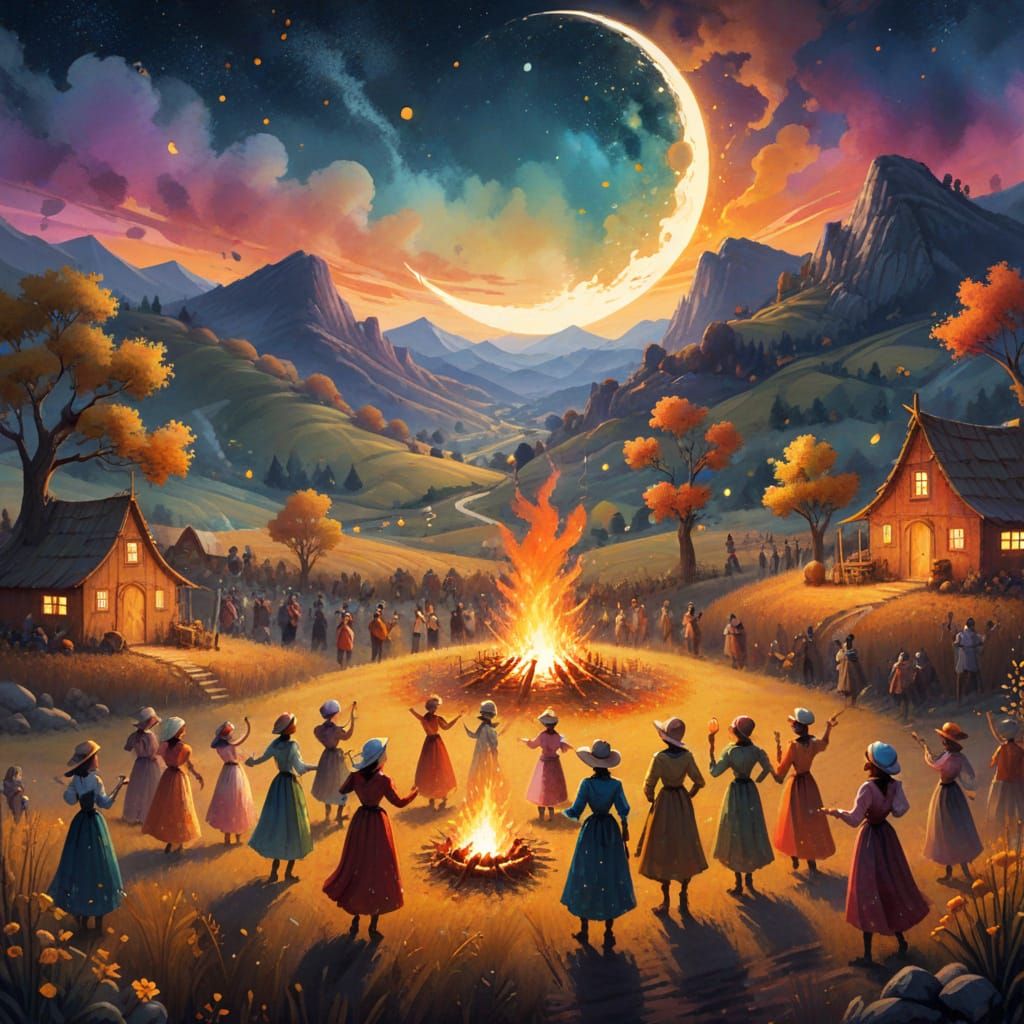 Joyous Harvest Festival in Hidden Valley Under Two Moons