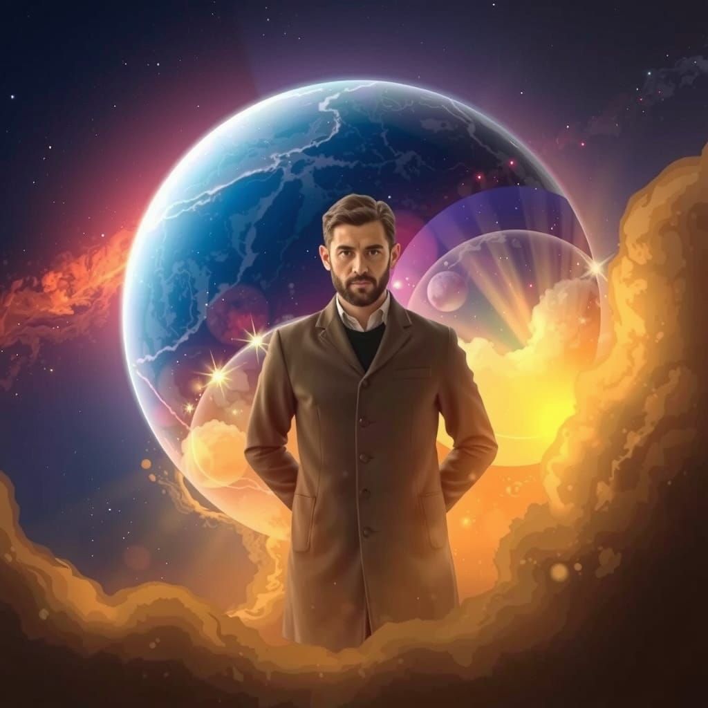 Astronomer's Celestial Discovery: Hyperrealistic Concept Art