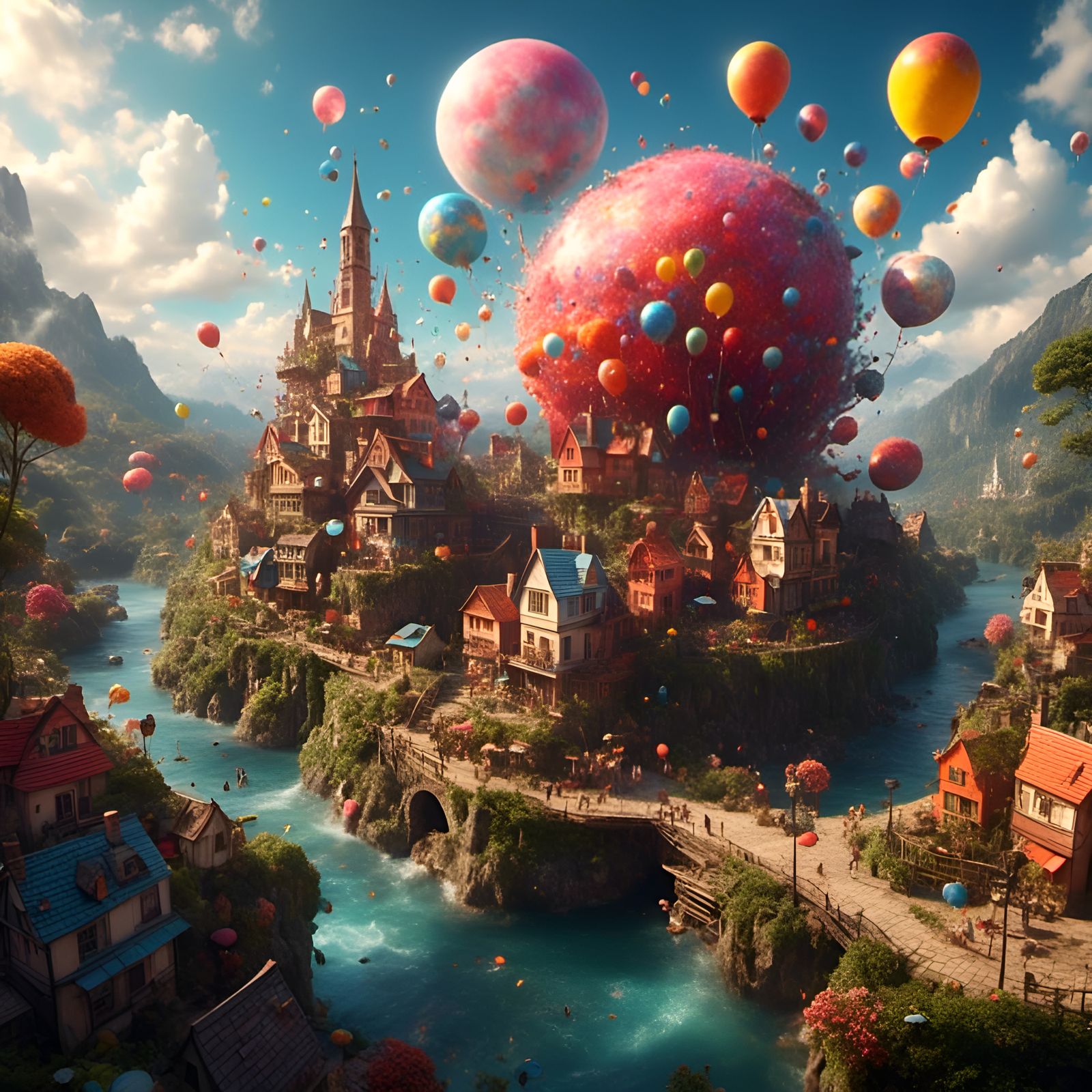 Exploding Fairy Town: Animation Style