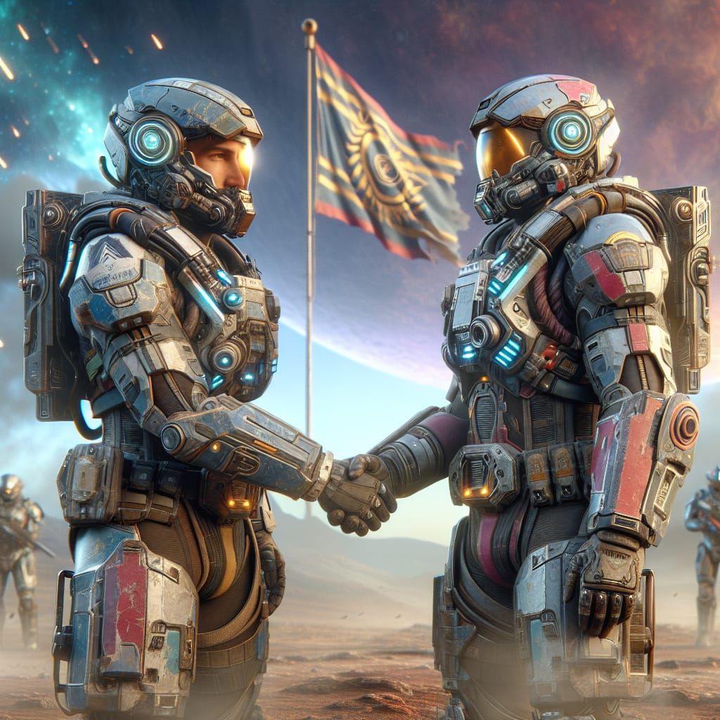 Helldivers Unite: A Detailed Matte Painting