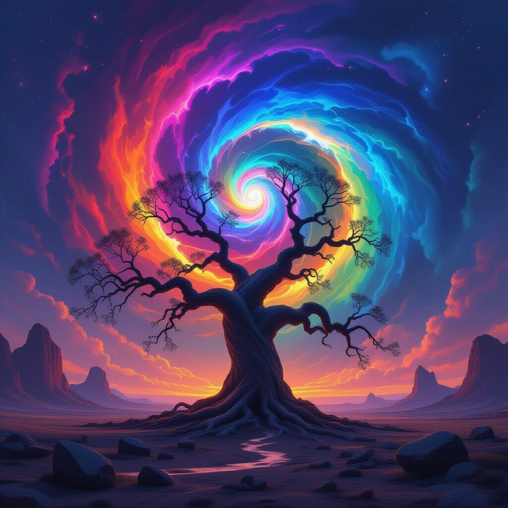 Colossal Tree Reaching for Rainbow Vortex