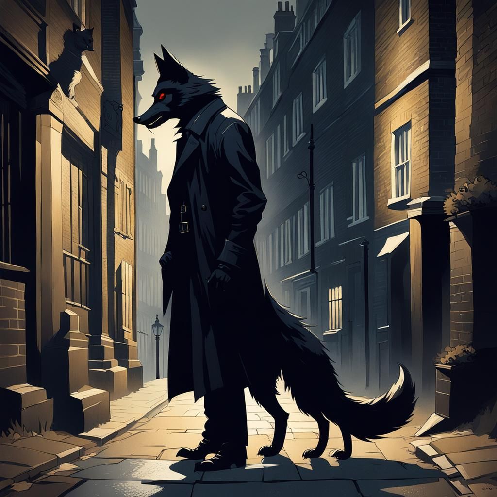 A shadow figure in Old London