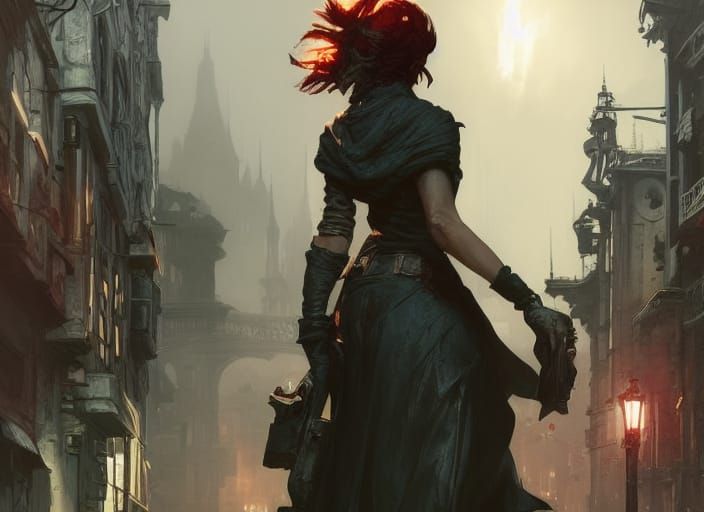 Dark Fantasy Thief Character Portrait in 8K